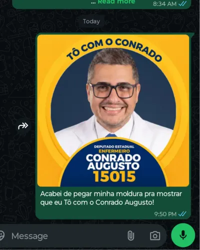 Passo 4: foto pronta e compartilhada.